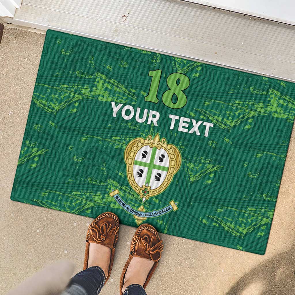 Custom Sardinia Football Rubber Doormat Natzionale sarda de Bocia