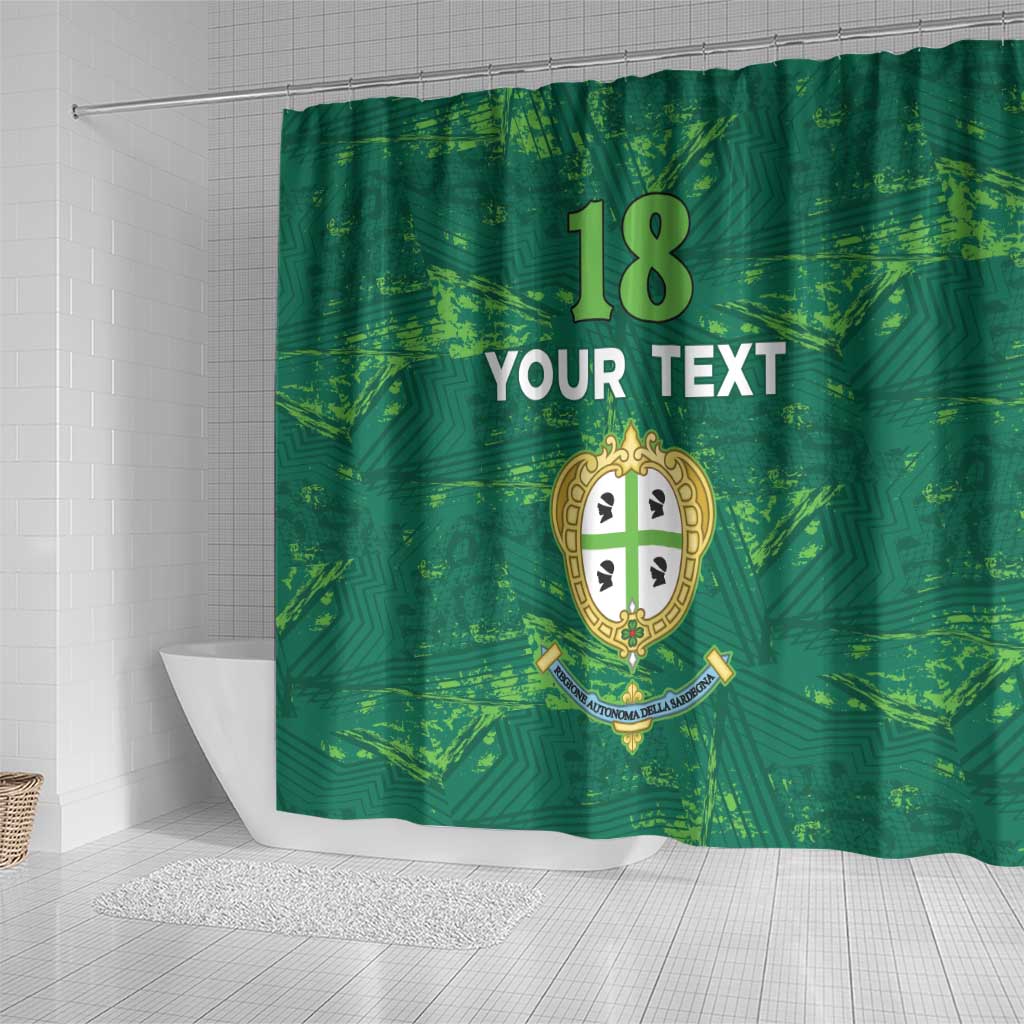 Custom Sardinia Football Shower Curtain Natzionale sarda de Bocia