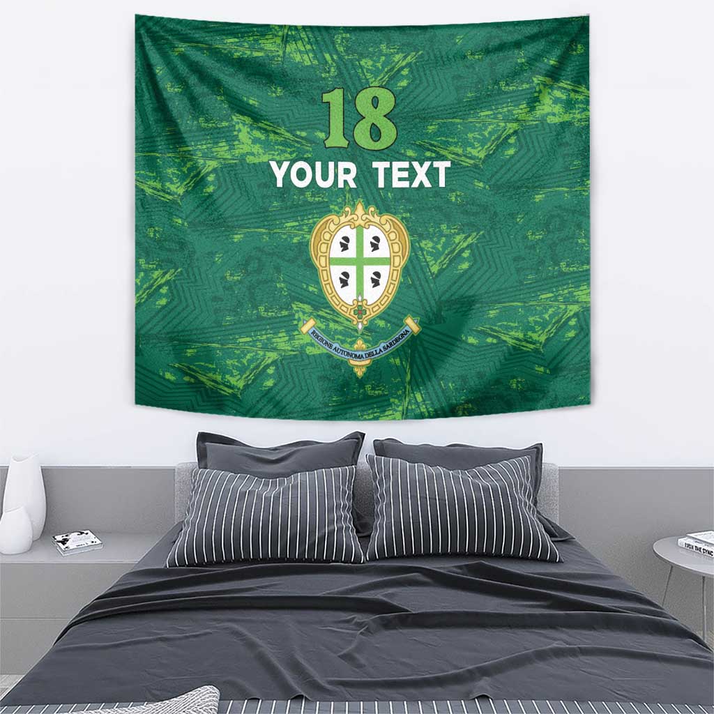 Custom Sardinia Football Tapestry Natzionale sarda de Bocia