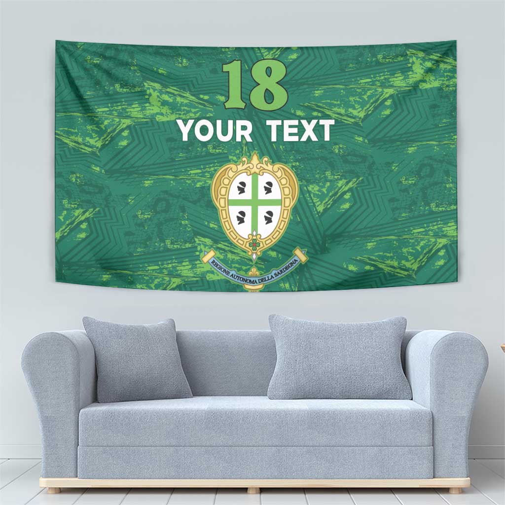 Custom Sardinia Football Tapestry Natzionale sarda de Bocia