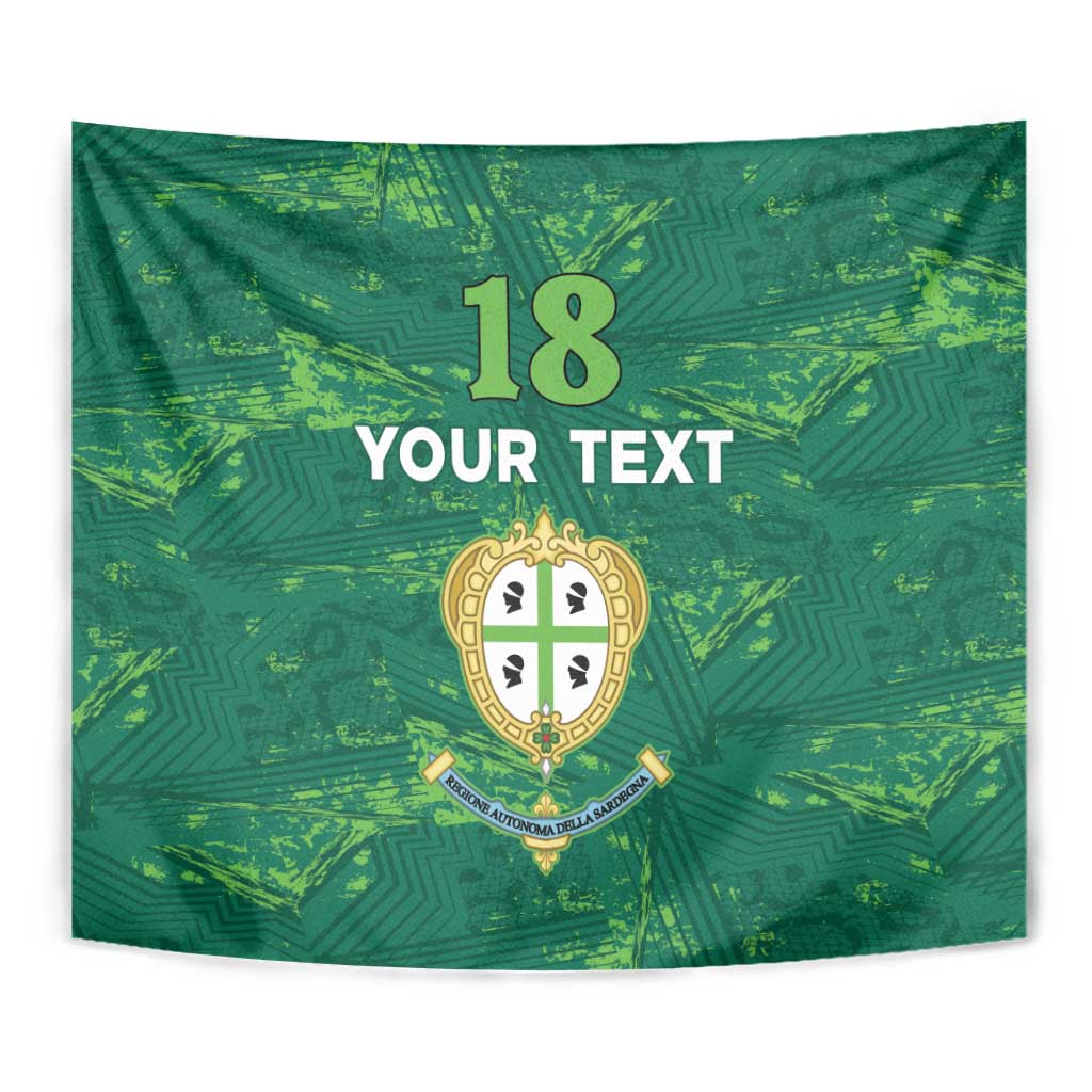 Custom Sardinia Football Tapestry Natzionale sarda de Bocia