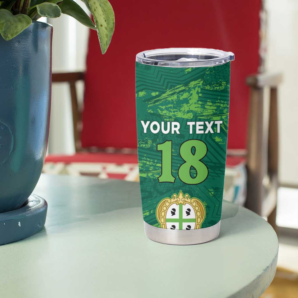 Custom Sardinia Football Tumbler Cup Natzionale sarda de Bocia