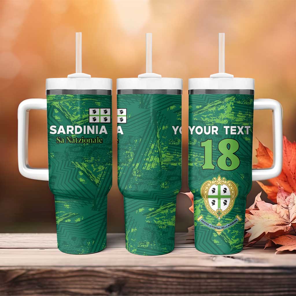Custom Sardinia Football Tumbler With Handle Natzionale sarda de Bocia