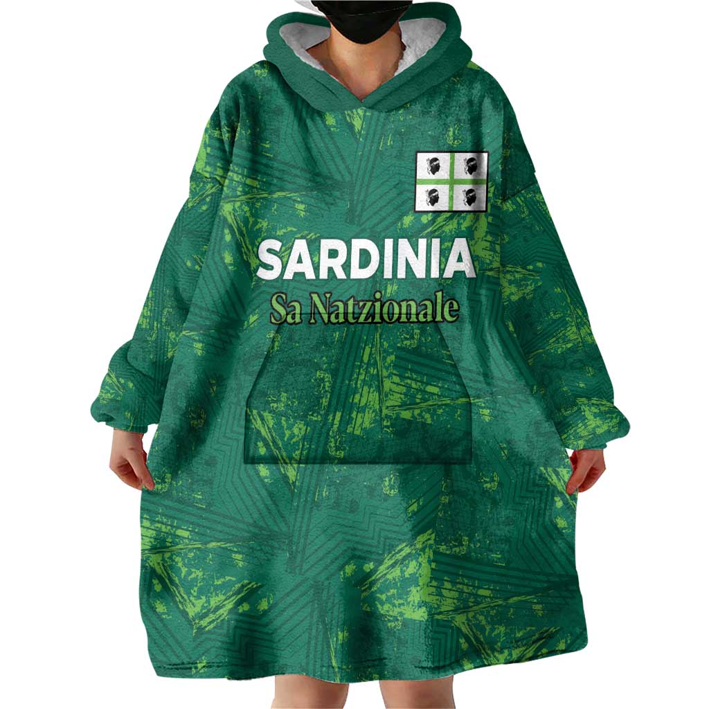 Custom Sardinia Football Wearable Blanket Hoodie Natzionale sarda de Bocia