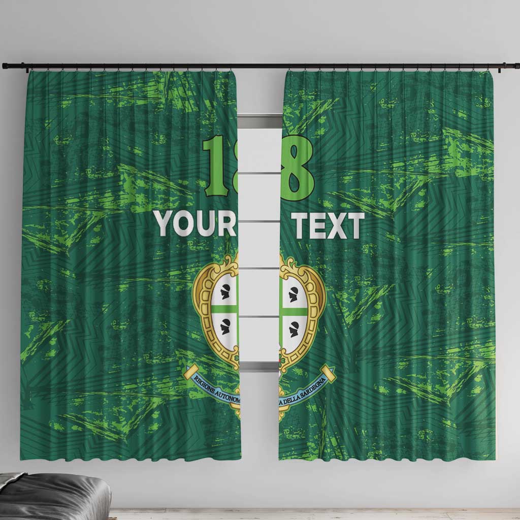Custom Sardinia Football Window Curtain Natzionale sarda de Bocia