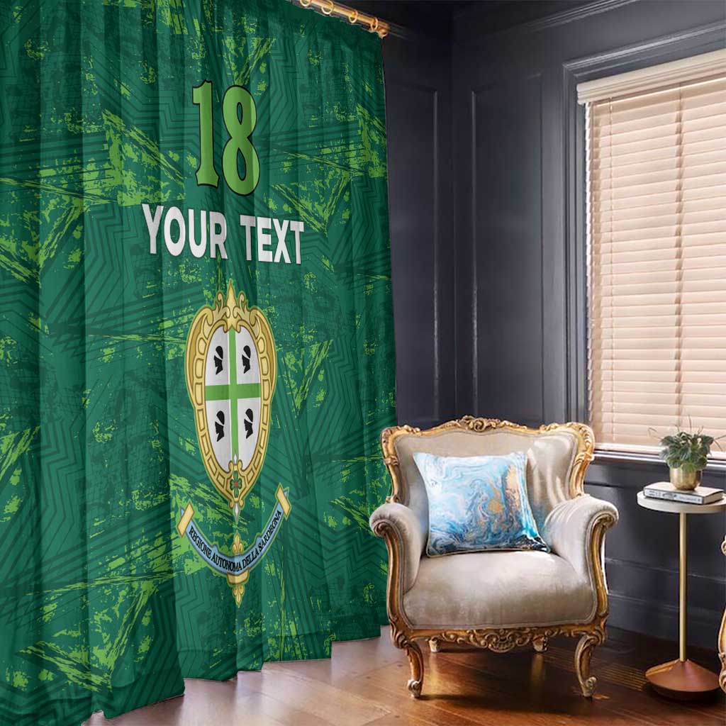Custom Sardinia Football Window Curtain Natzionale sarda de Bocia