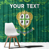 Custom Sardinia Football Window Curtain Natzionale sarda de Bocia