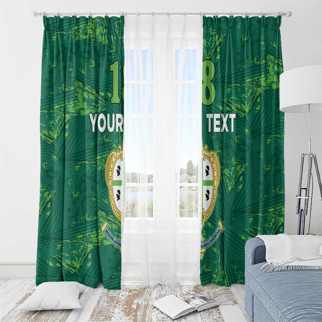 Custom Sardinia Football Window Curtain Natzionale sarda de Bocia