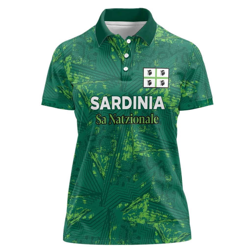 Custom Sardinia Football Women Polo Shirt Natzionale sarda de Bocia
