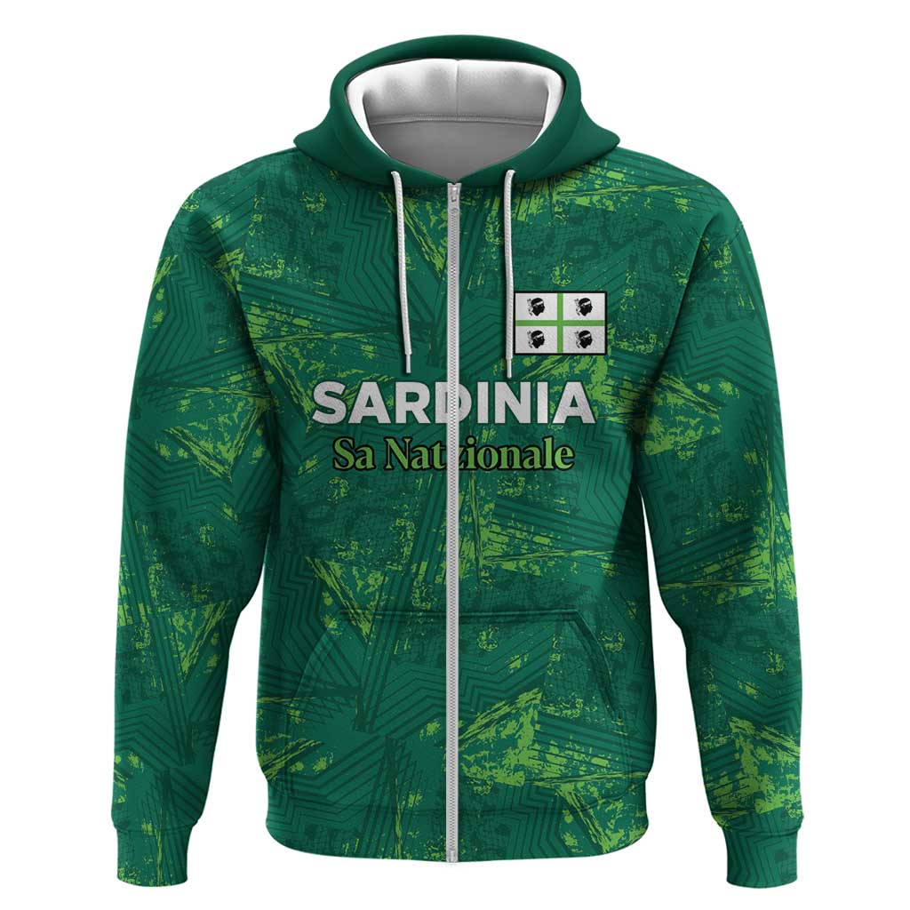 Custom Sardinia Football Zip Hoodie Natzionale sarda de Bocia