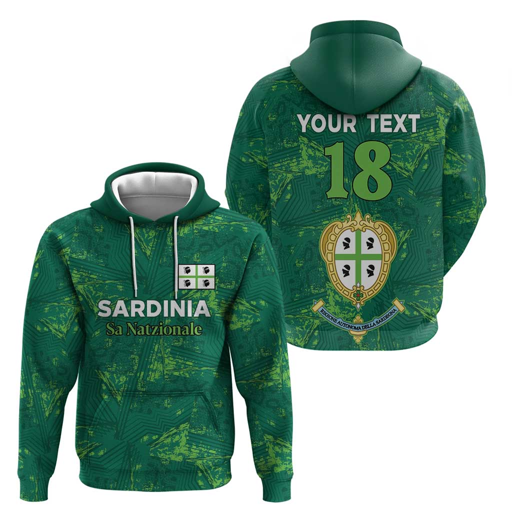 Custom Sardinia Football Zip Hoodie Natzionale sarda de Bocia
