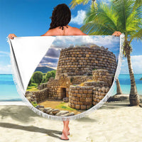 Sardinia Italy Beach Blanket Santu Antine With Map