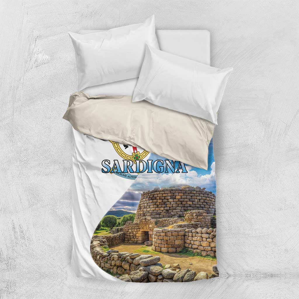 Sardinia Italy Bedding Set Santu Antine With Map