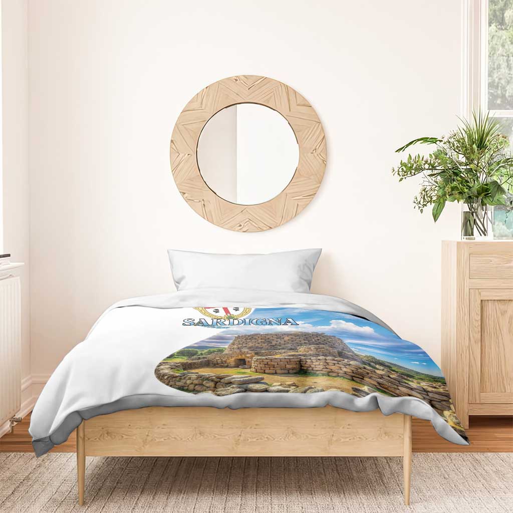 Sardinia Italy Bedding Set Santu Antine With Map