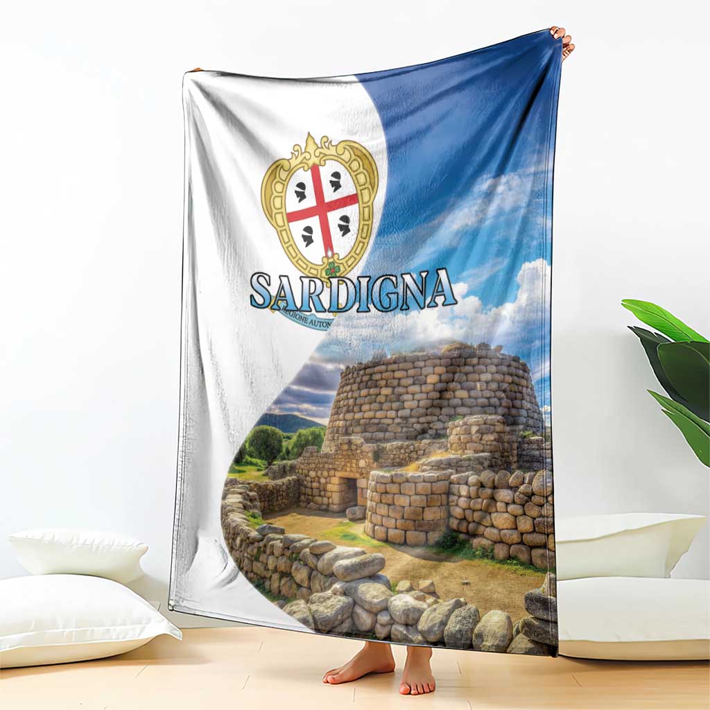 Sardinia Italy Blanket Santu Antine With Map