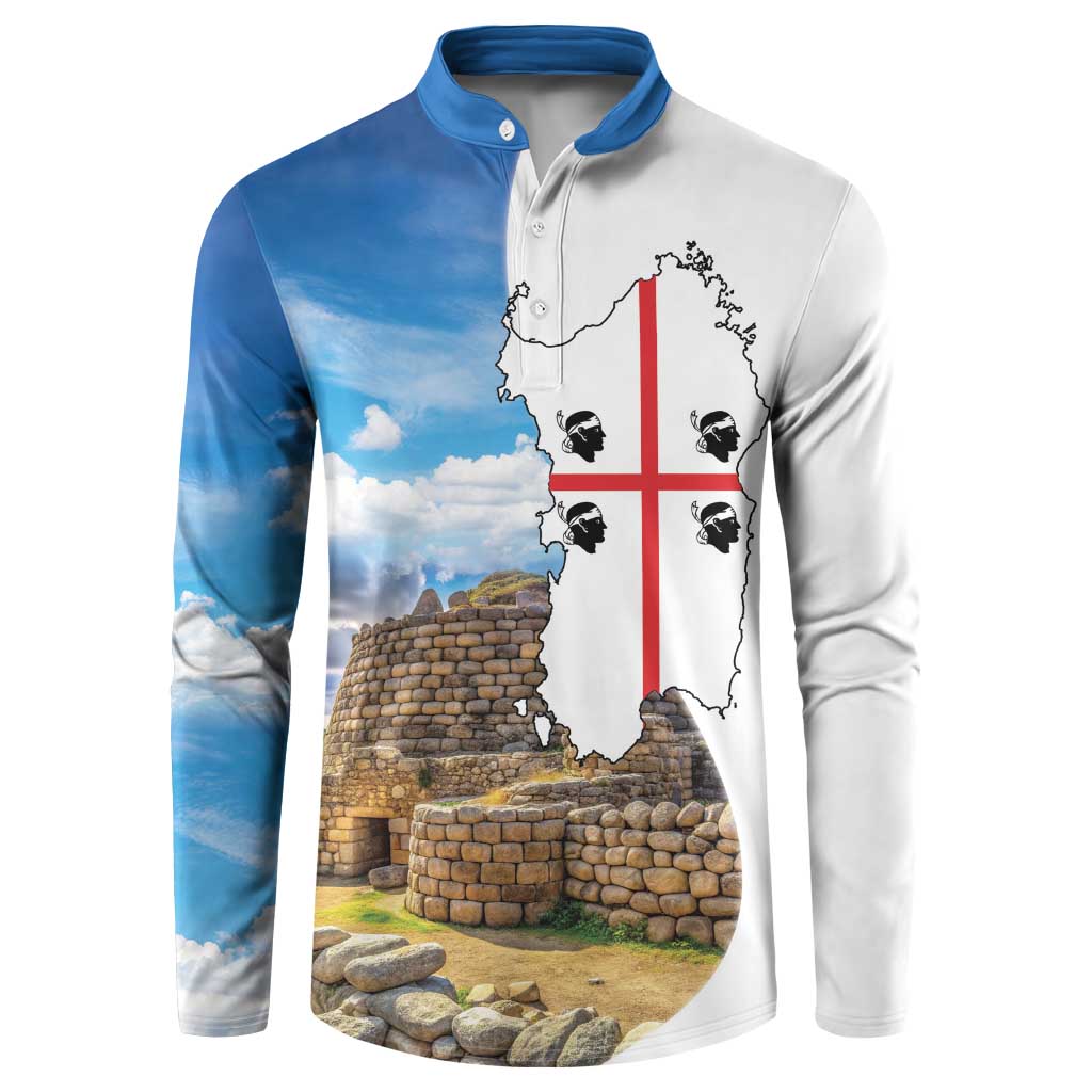 Sardinia Italy Button Sweatshirt Santu Antine With Map