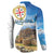 Sardinia Italy Button Sweatshirt Santu Antine With Map