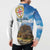 Sardinia Italy Button Sweatshirt Santu Antine With Map