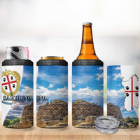 Sardinia Italy 4 in 1 Can Cooler Tumbler Santu Antine With Map