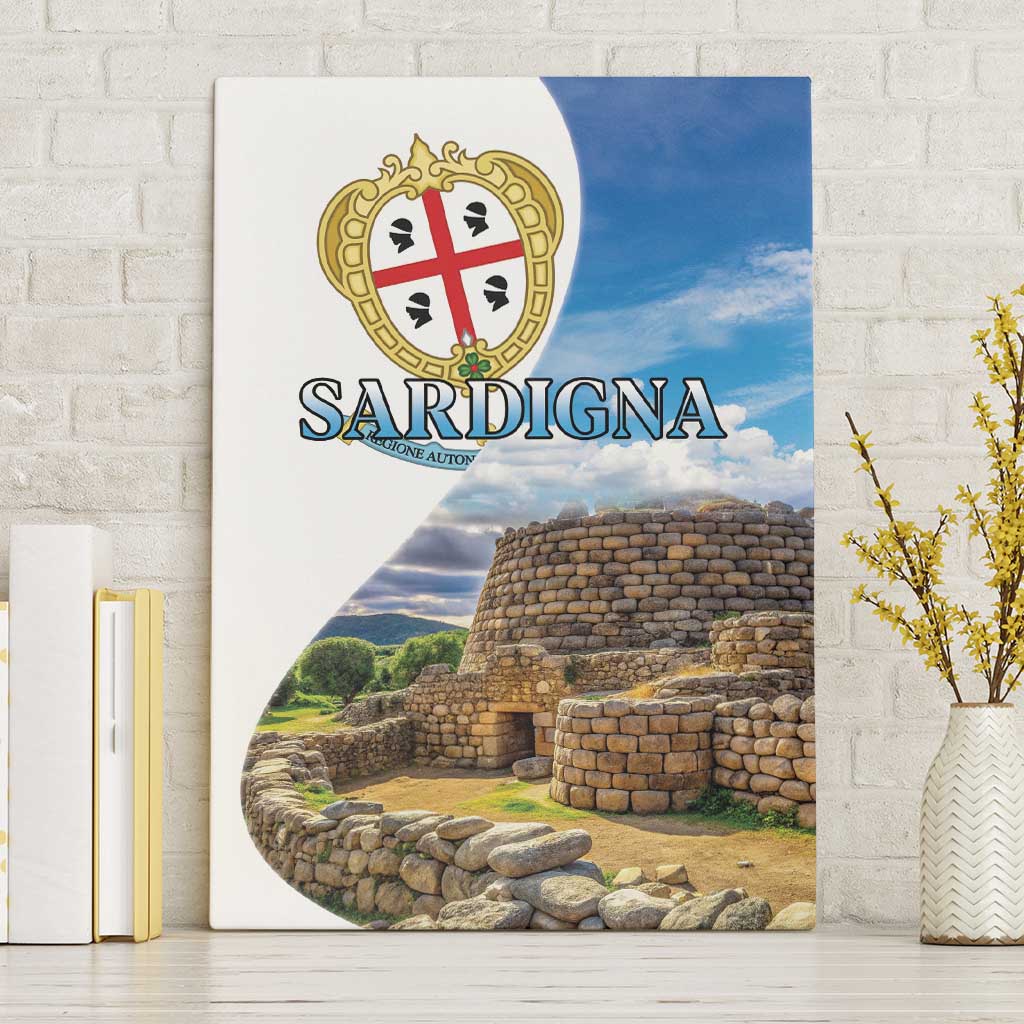 Sardinia Italy Canvas Wall Art Santu Antine With Map