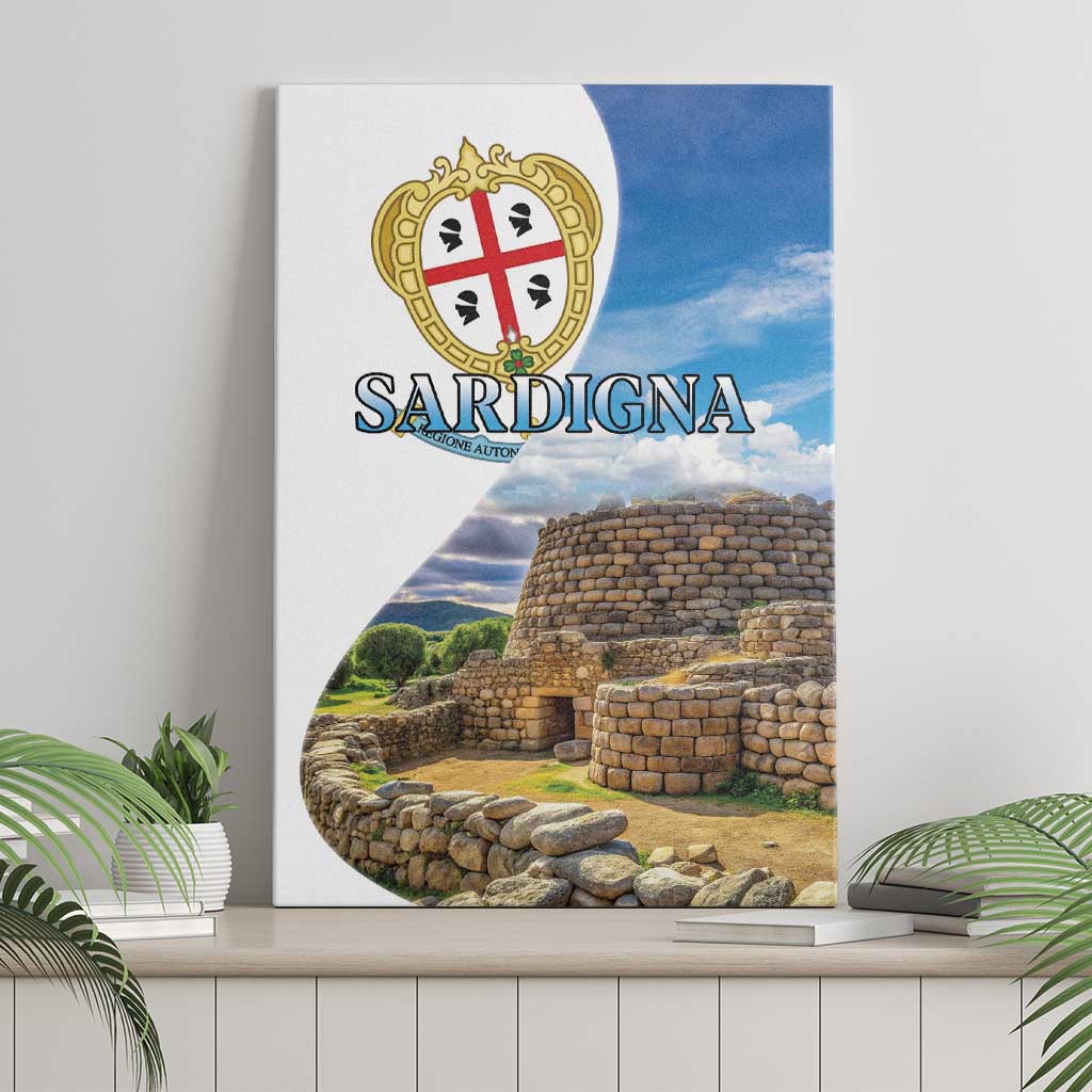 Sardinia Italy Canvas Wall Art Santu Antine With Map