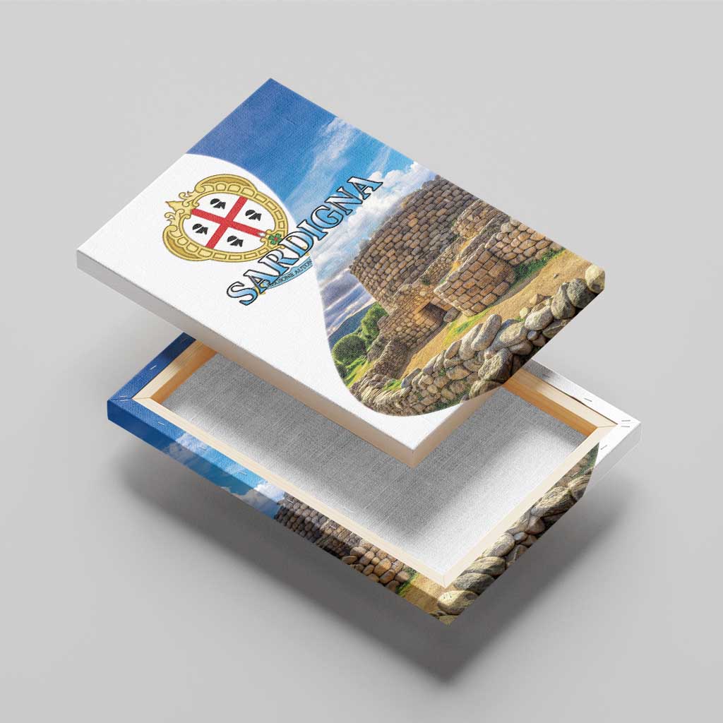 Sardinia Italy Canvas Wall Art Santu Antine With Map