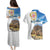 Sardinia Italy Couples Matching Puletasi and Hawaiian Shirt Santu Antine With Map
