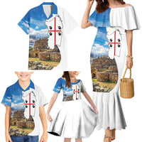 Sardinia Italy Family Matching Mermaid Dress and Hawaiian Shirt Santu Antine With Map