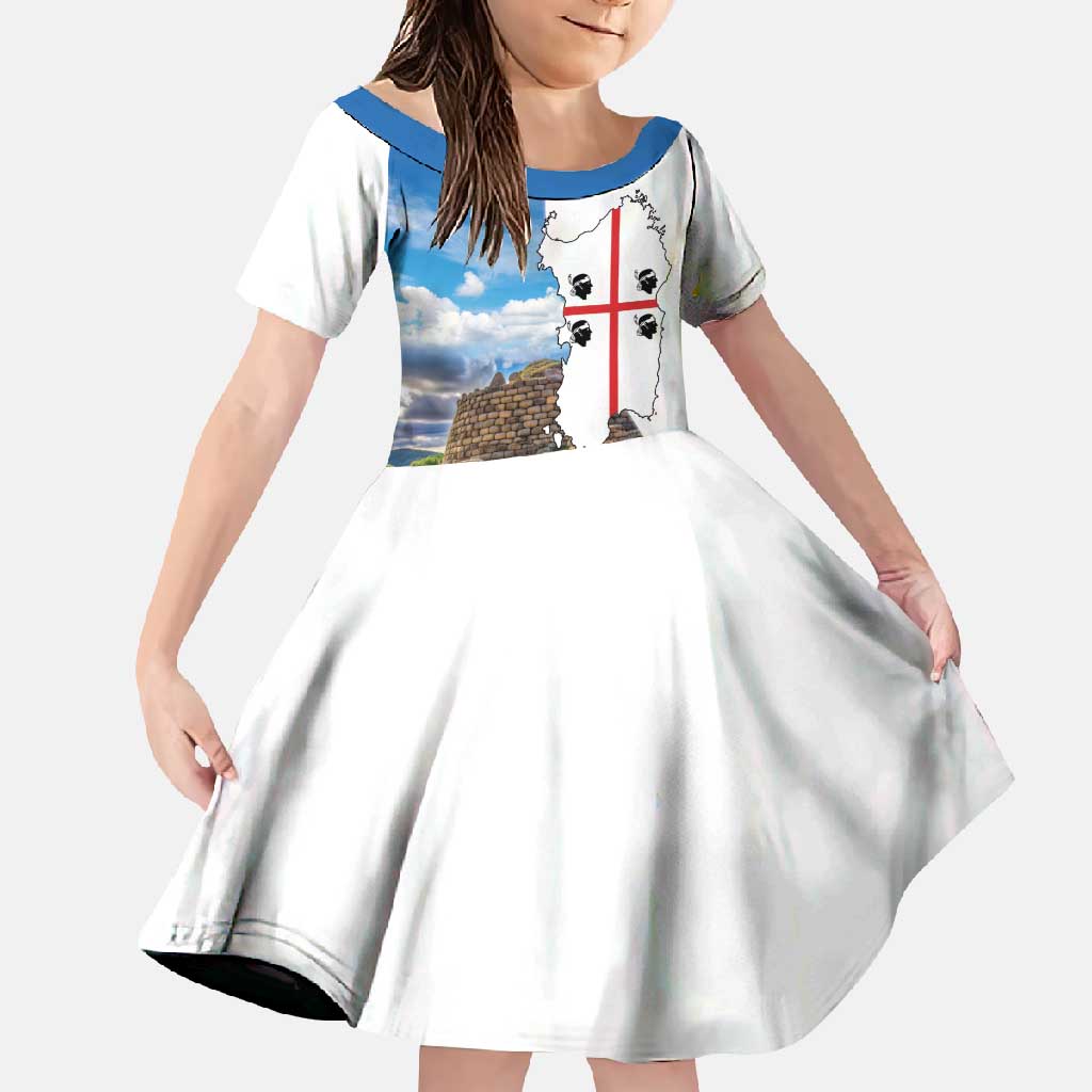 Sardinia Italy Family Matching Off Shoulder Maxi Dress and Hawaiian Shirt Santu Antine With Map