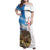 Sardinia Italy Family Matching Off Shoulder Maxi Dress and Hawaiian Shirt Santu Antine With Map
