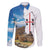 Sardinia Italy Family Matching Off Shoulder Short Dress and Hawaiian Shirt Santu Antine With Map