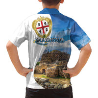 Sardinia Italy Family Matching Puletasi and Hawaiian Shirt Santu Antine With Map