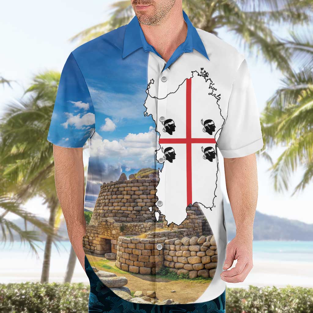 Sardinia Italy Hawaiian Shirt Santu Antine With Map