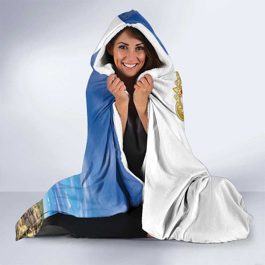 Sardinia Italy Hooded Blanket Santu Antine With Map