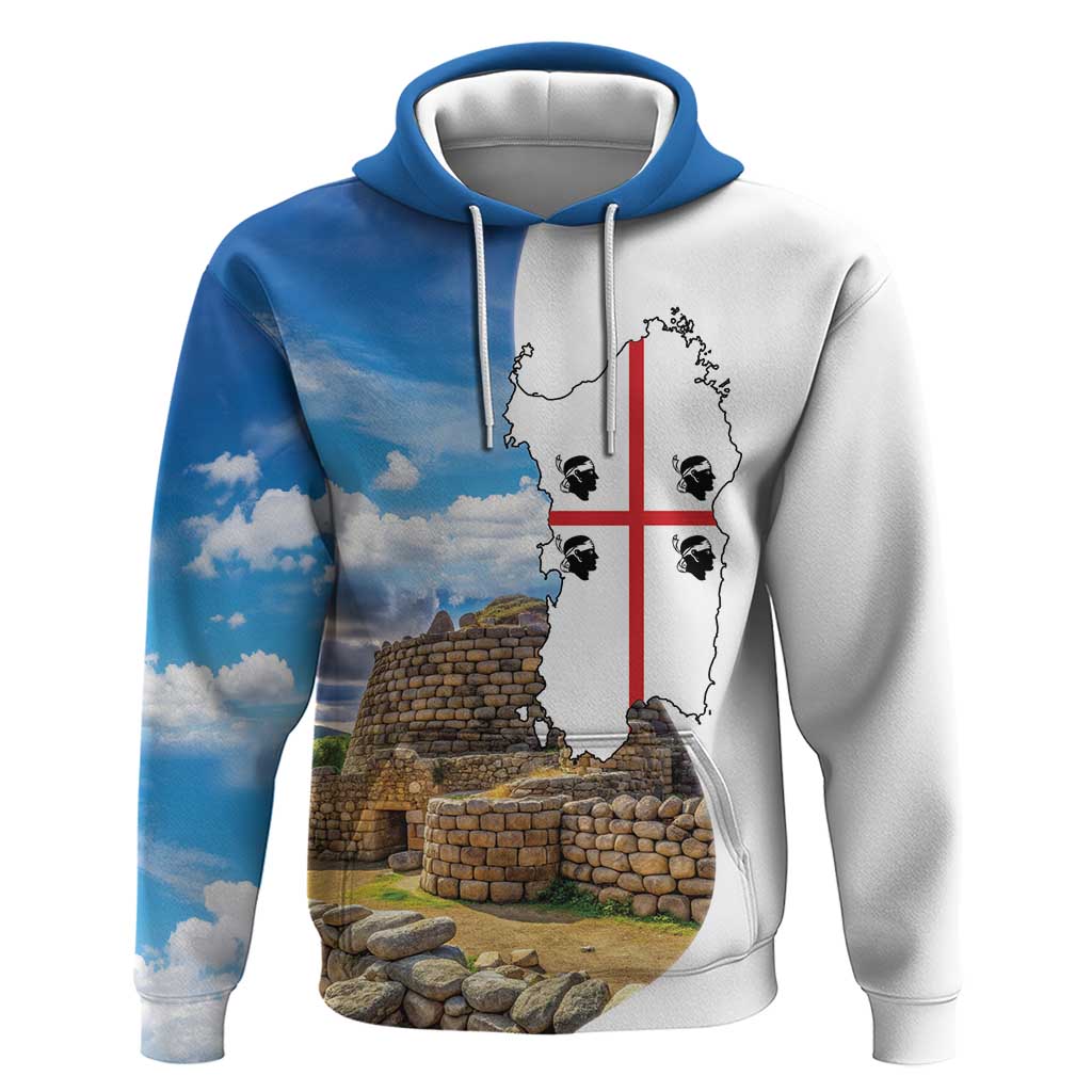 Sardinia Italy Hoodie Santu Antine With Map