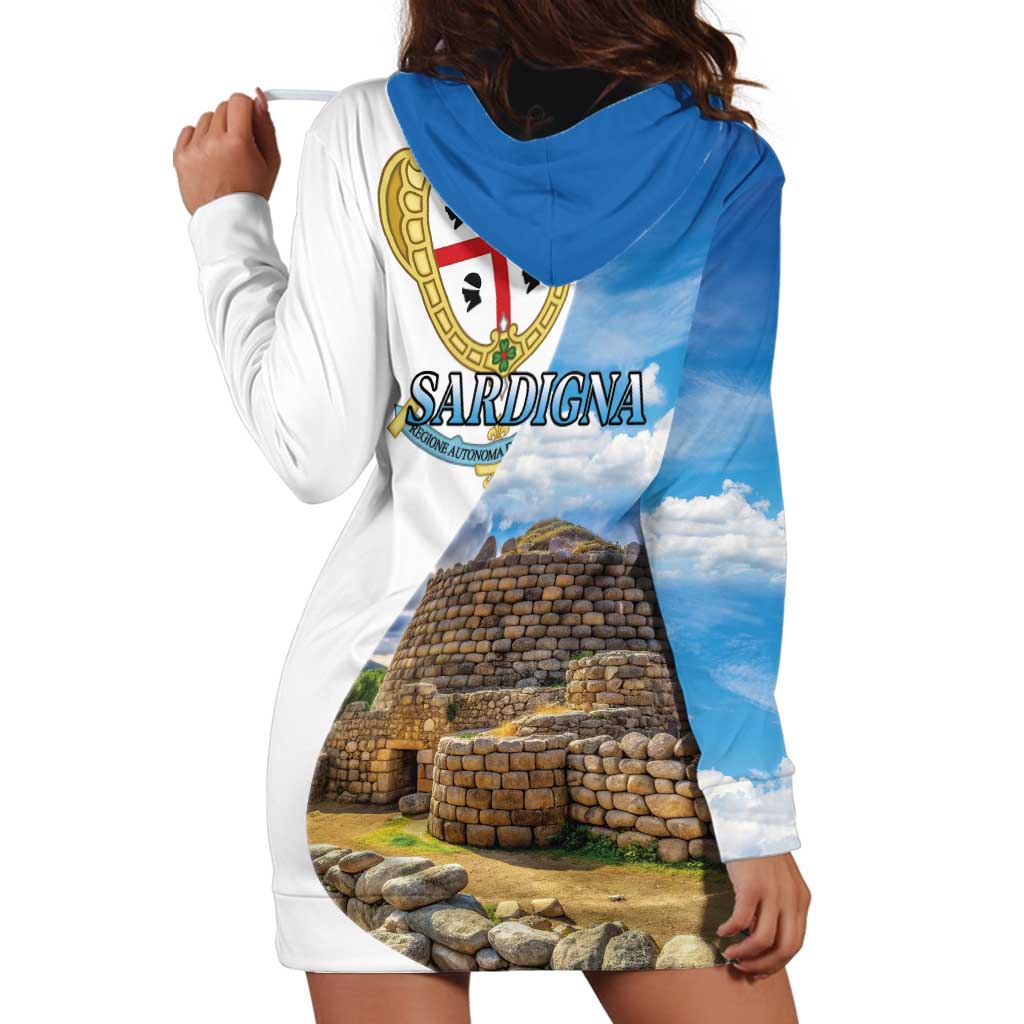 Sardinia Italy Hoodie Dress Santu Antine With Map