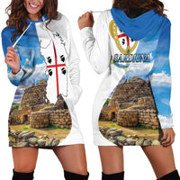 Sardinia Italy Hoodie Dress Santu Antine With Map