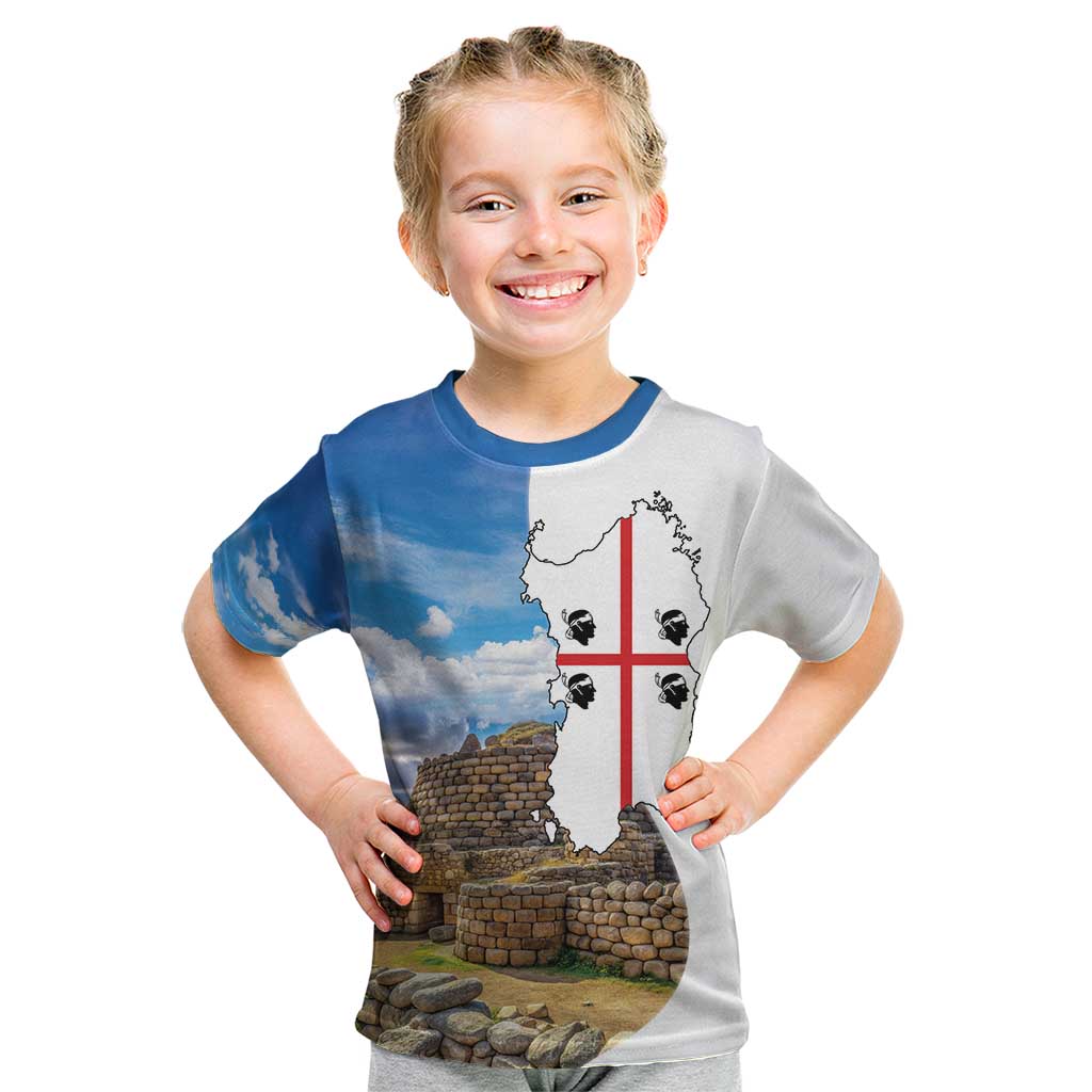 Sardinia Italy Kid T Shirt Santu Antine With Map