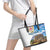Sardinia Italy Leather Tote Bag Santu Antine With Map