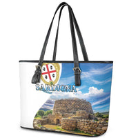 Sardinia Italy Leather Tote Bag Santu Antine With Map