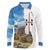 Sardinia Italy Long Sleeve Polo Shirt Santu Antine With Map
