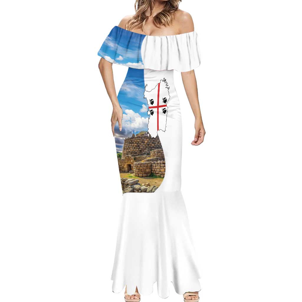 Sardinia Italy Mermaid Dress Santu Antine With Map