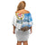 Sardinia Italy Off Shoulder Short Dress Santu Antine With Map