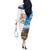 Sardinia Italy Off The Shoulder Long Sleeve Dress Santu Antine With Map