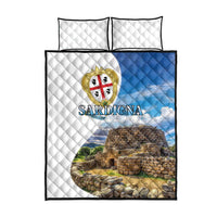 Sardinia Italy Quilt Bed Set Santu Antine With Map