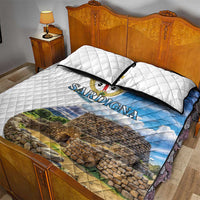 Sardinia Italy Quilt Bed Set Santu Antine With Map