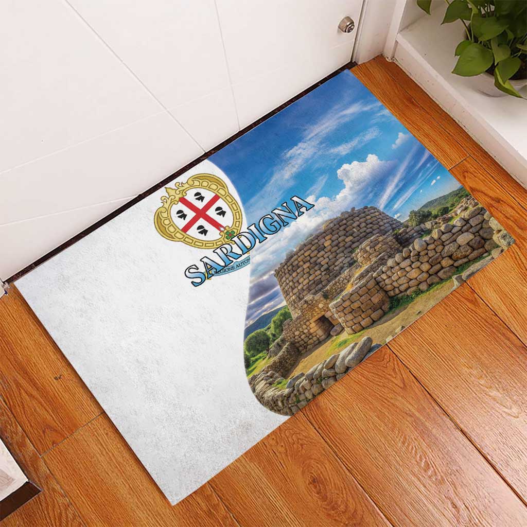 Sardinia Italy Rubber Doormat Santu Antine With Map