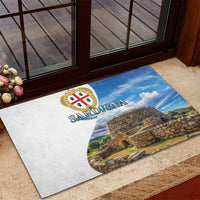 Sardinia Italy Rubber Doormat Santu Antine With Map