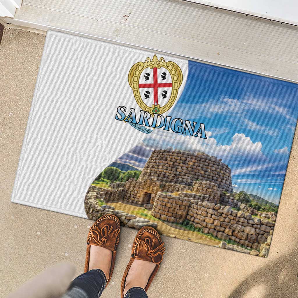 Sardinia Italy Rubber Doormat Santu Antine With Map