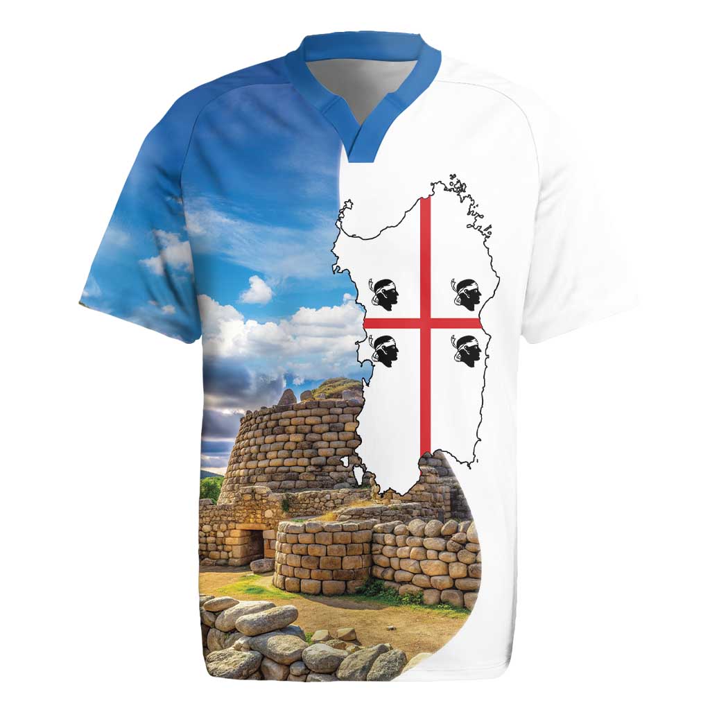 Sardinia Italy Rugby Jersey Santu Antine With Map